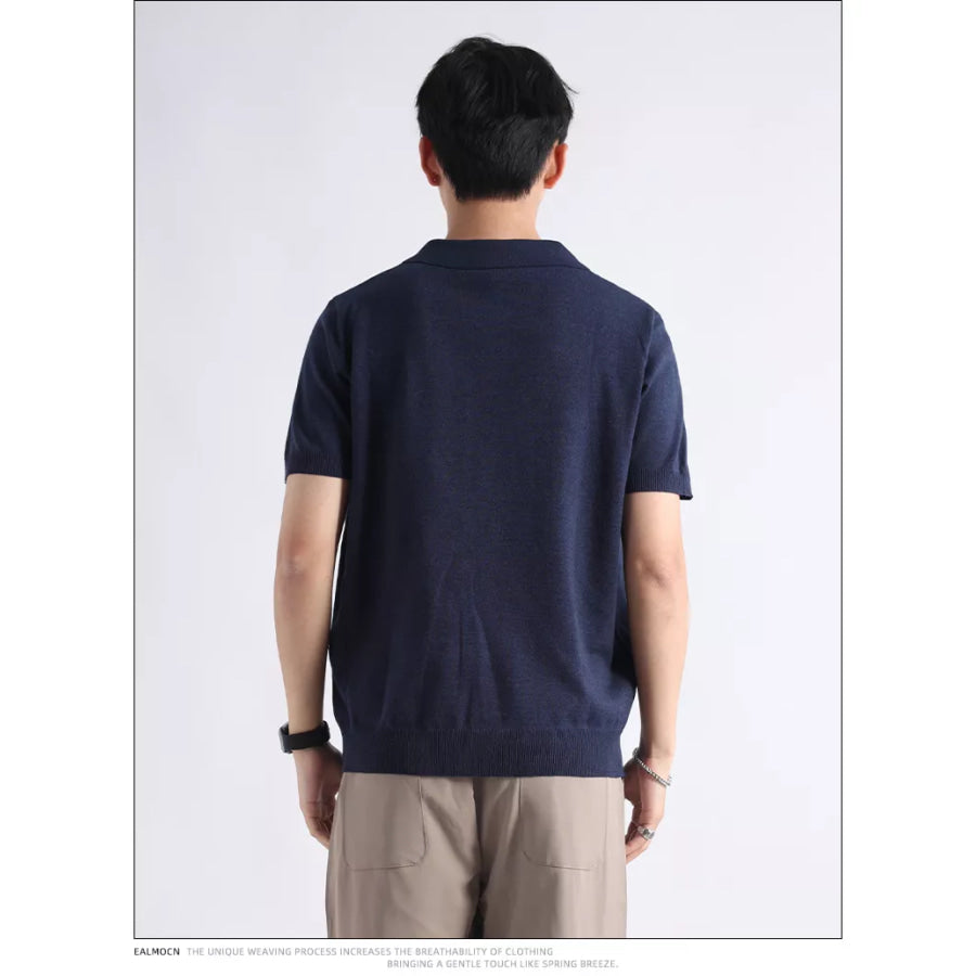 Men’s Plus Size Button Detail Short-Sleeve Polo Apparel and Accessories