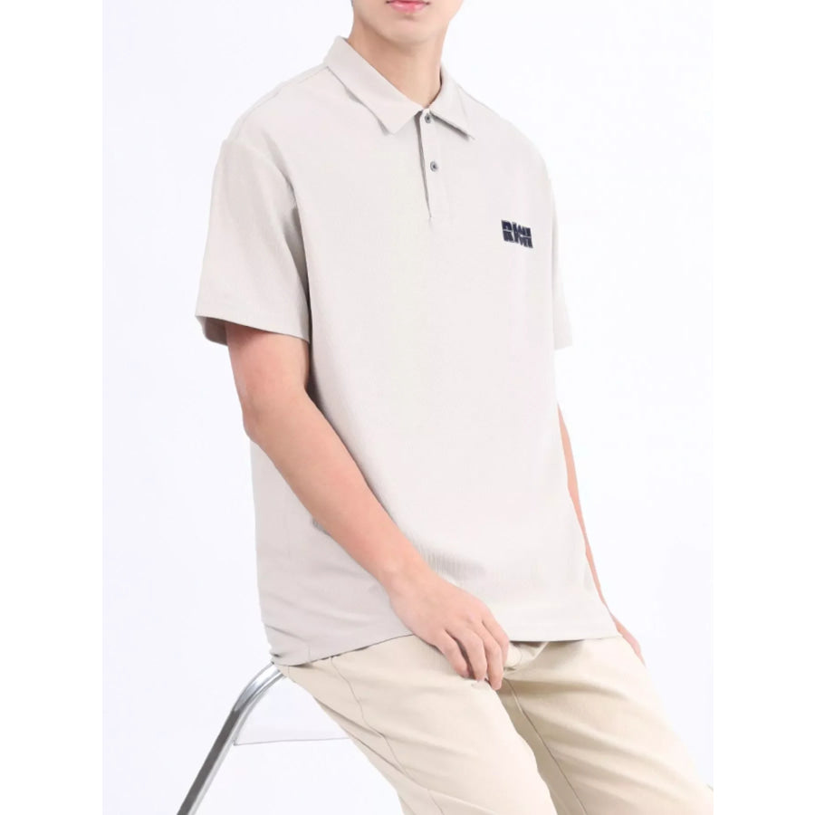 Men’s Plus Size Button Detail Short Sleeve Polo Apparel and Accessories