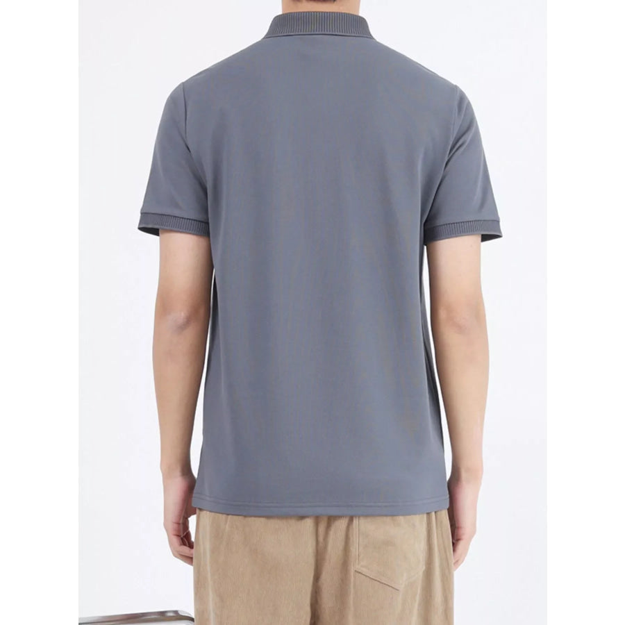 Men’s Plus Size Button Detail Short Sleeve Polo Apparel and Accessories