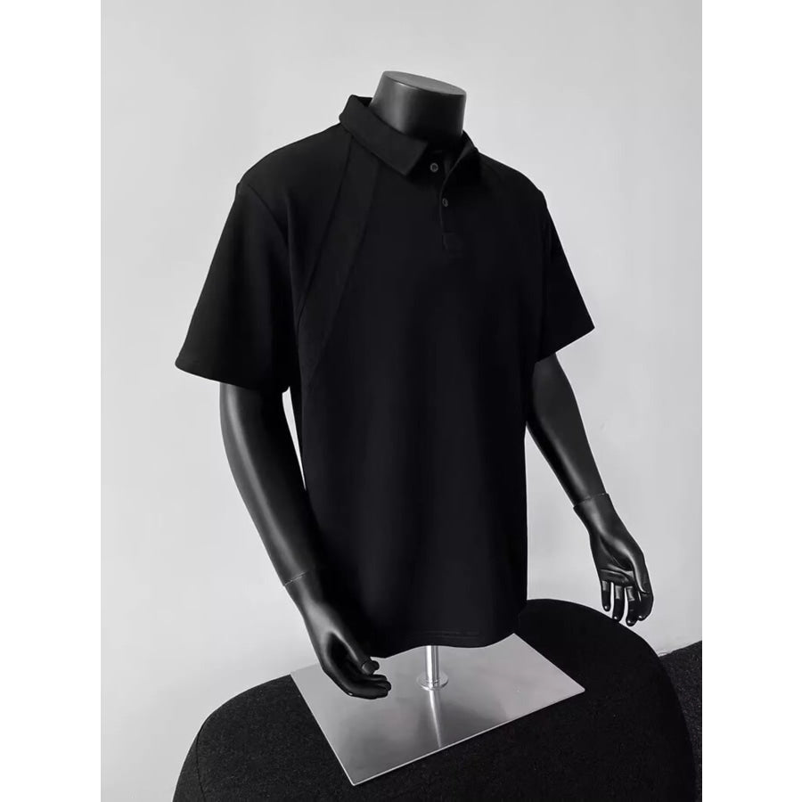 Men’s Plus Size Button Detail Short Sleeve Polo Apparel and Accessories