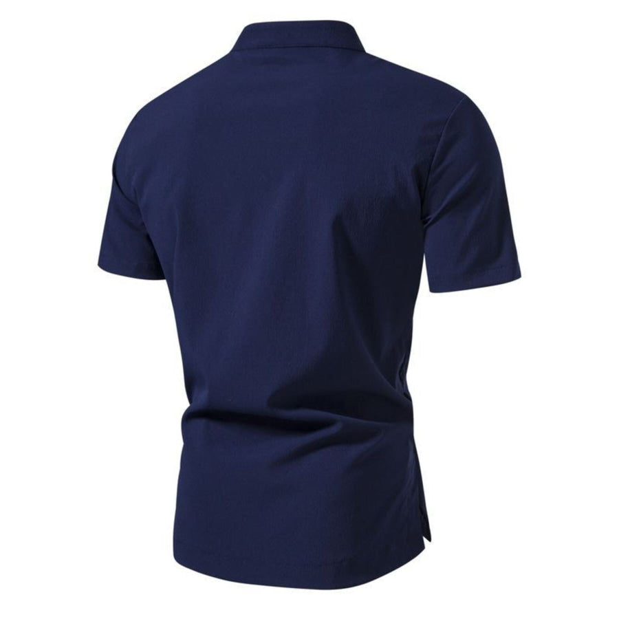 Men’s Plus Size Button Detail Short Sleeve Shirt Apparel and Accessories
