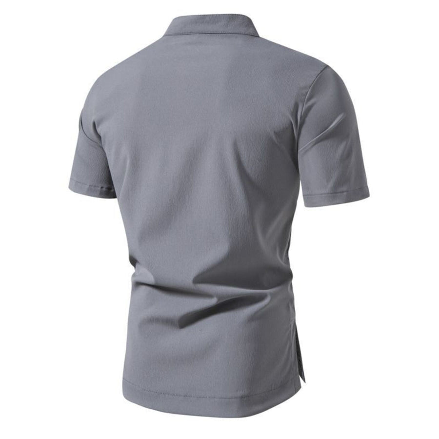 Men’s Plus Size Button Detail Short Sleeve Shirt Apparel and Accessories