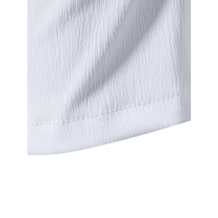 Men’s Plus Size Button Detail Short Sleeve Shirt Apparel and Accessories