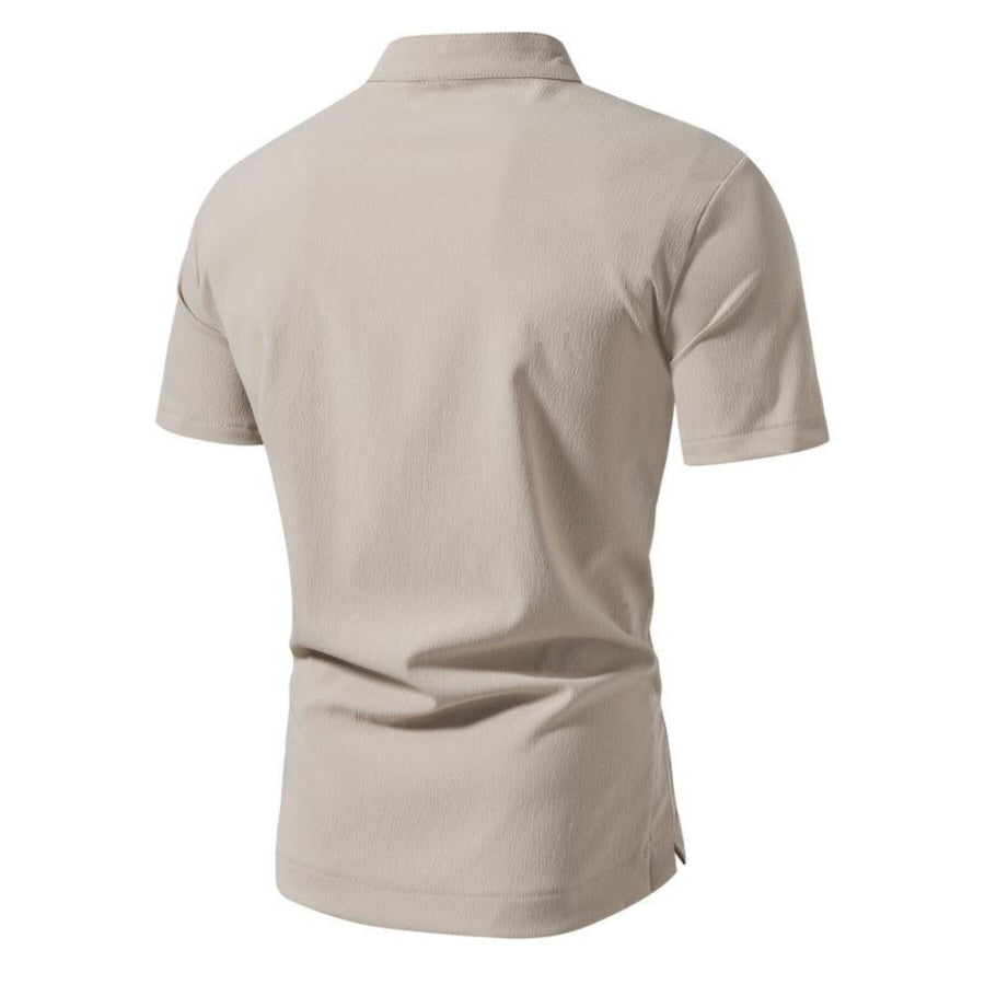 Men’s Plus Size Button Detail Short Sleeve Shirt Apparel and Accessories