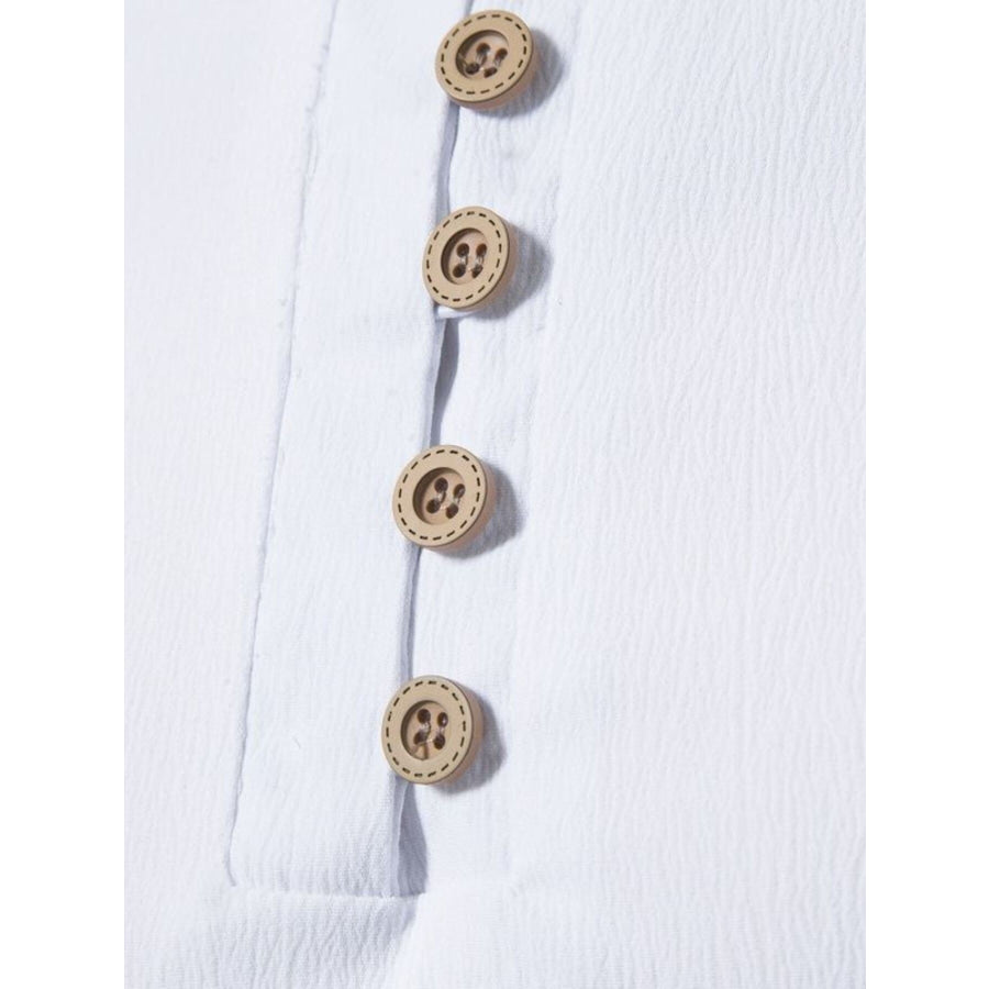 Men’s Plus Size Button Detail Short Sleeve Shirt Apparel and Accessories