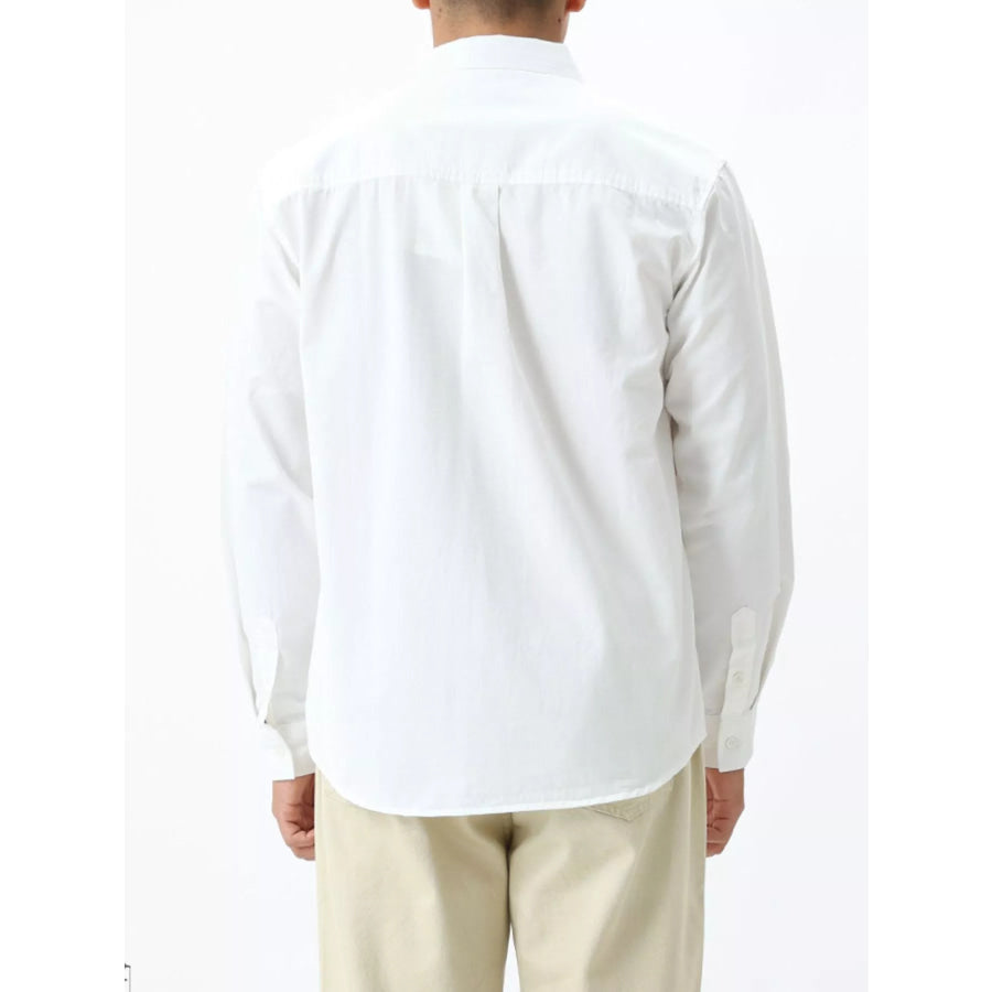 Men’s Plus Size Button Down Long Sleeve Shirt Apparel and Accessories