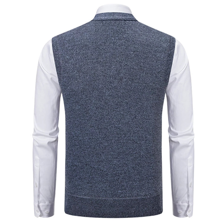 Men’s Plus Size Button-Down Sweater Vest Apparel and Accessories