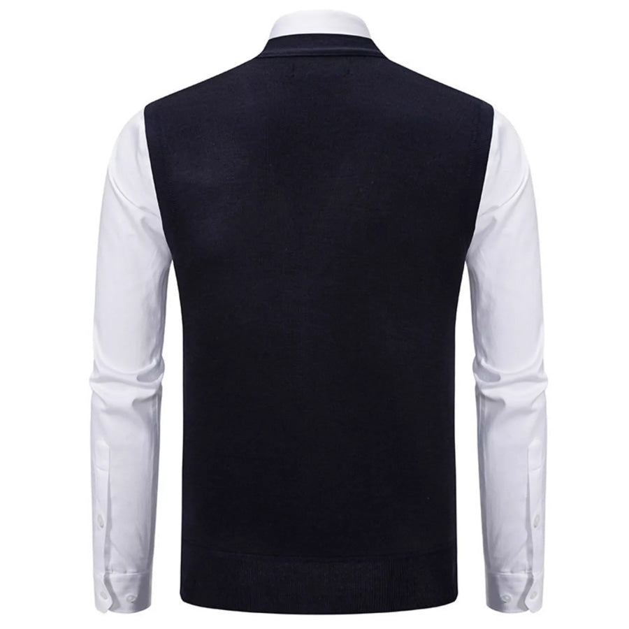 Men’s Plus Size Button-Down Sweater Vest Apparel and Accessories