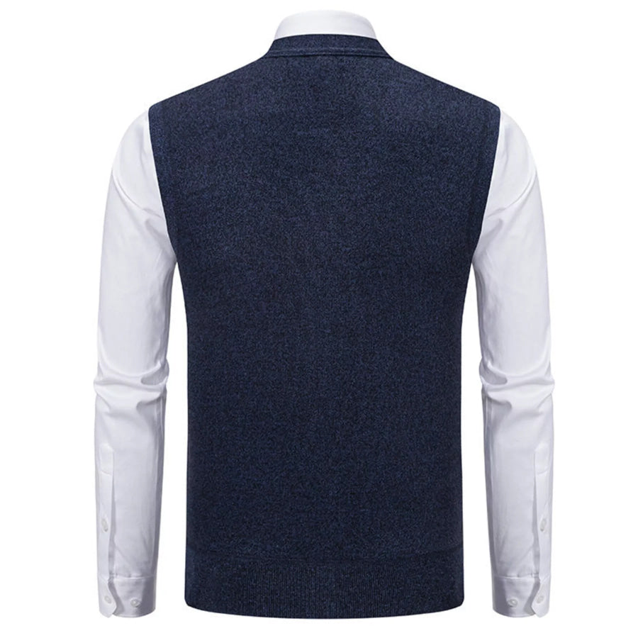 Men’s Plus Size Button-Down Sweater Vest Apparel and Accessories