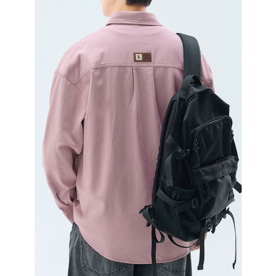 Men’s Plus Size Button Up Casual Shirt with Chest Pockets Apparel and Accessories