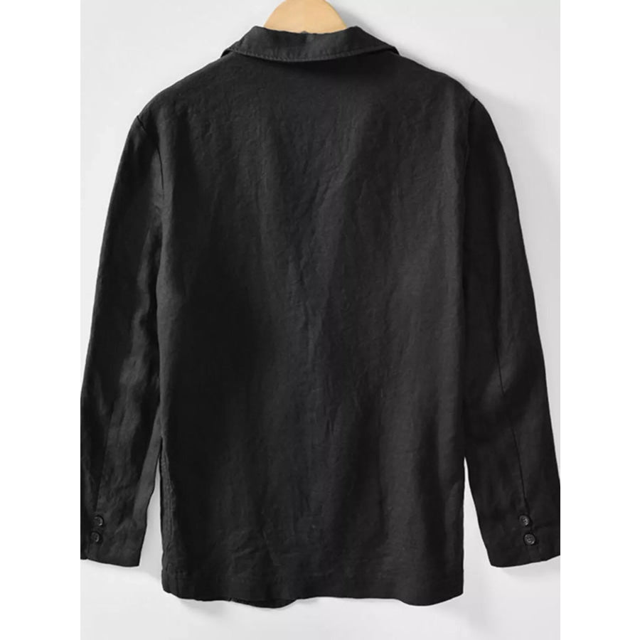 Men’s Plus Size Button Up Long Sleeve Blazer Apparel and Accessories