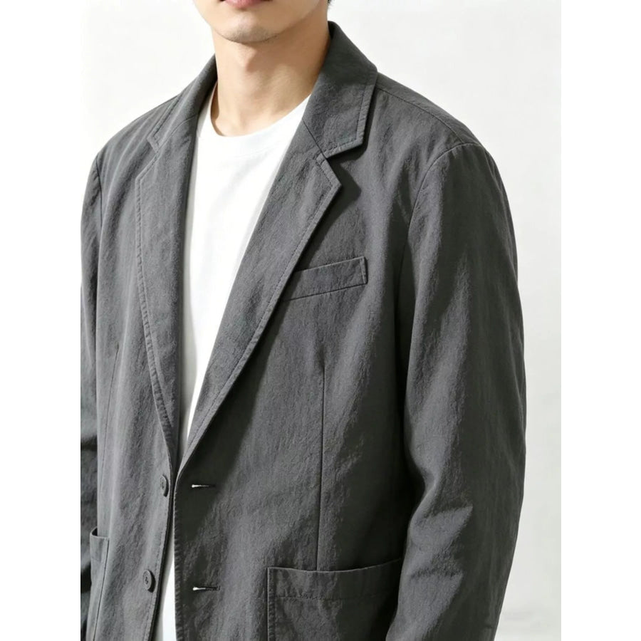 Men’s Plus Size Button Up Long Sleeve Blazer Apparel and Accessories