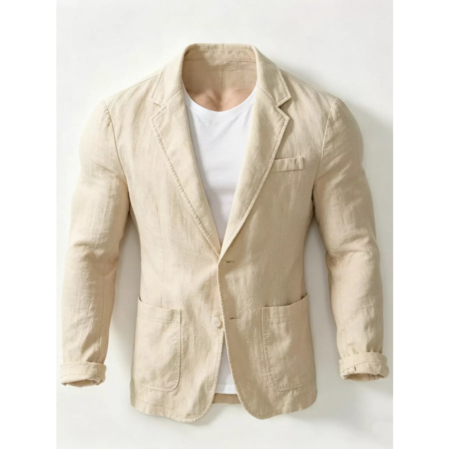 Men’s Plus Size Button Up Long Sleeve Blazer Apparel and Accessories