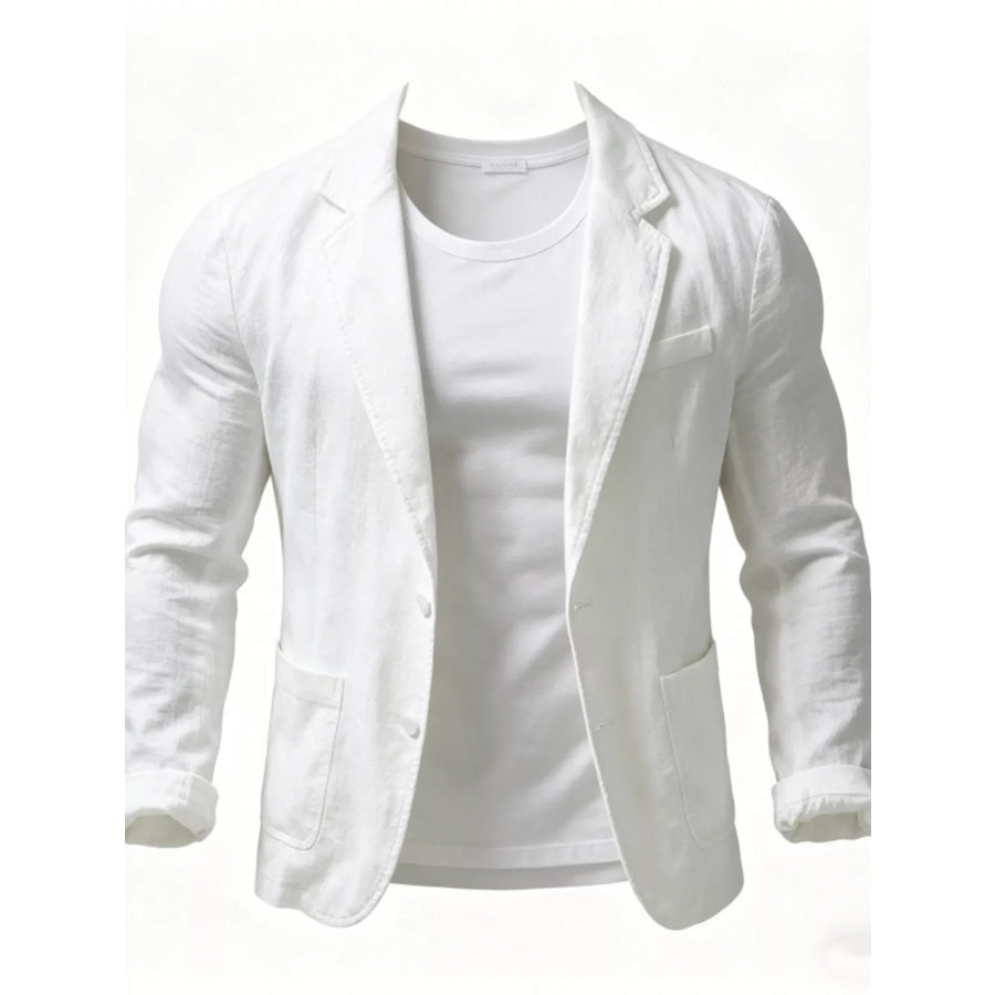 Men’s Plus Size Button Up Long Sleeve Blazer Apparel and Accessories