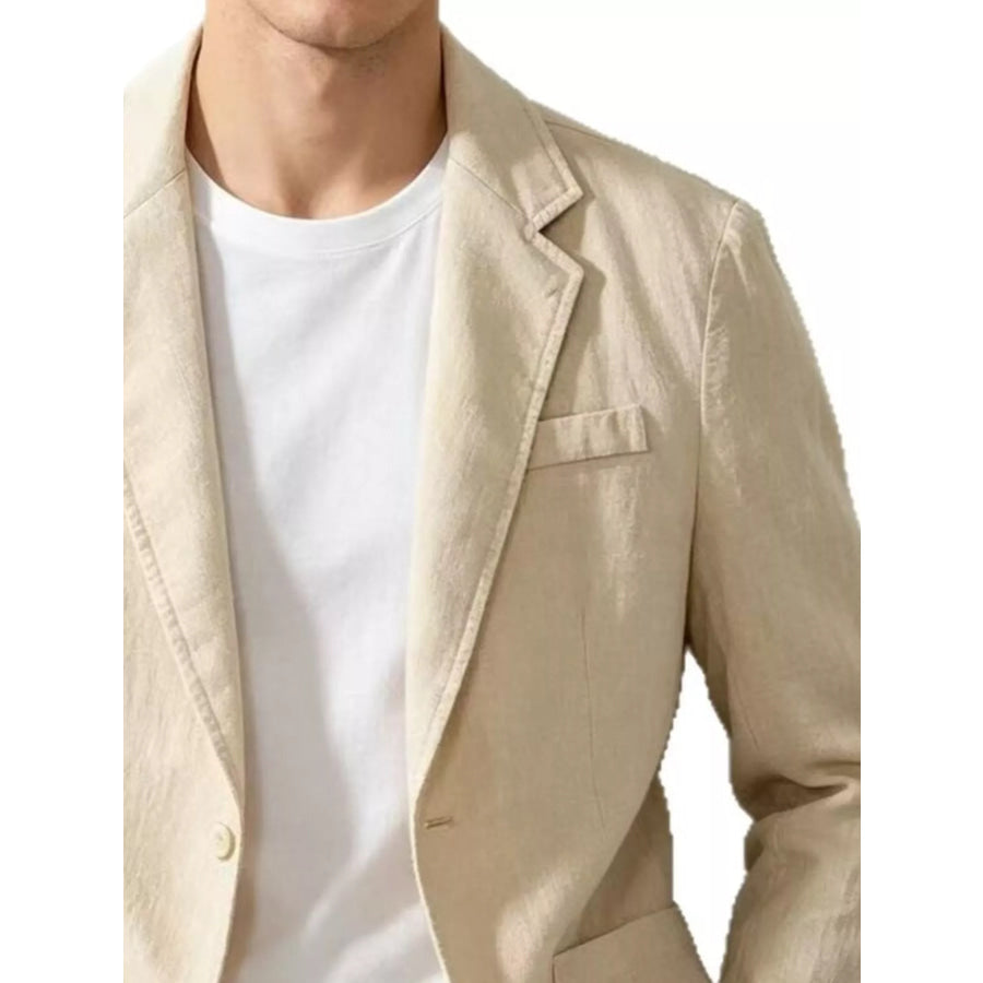 Men’s Plus Size Button Up Long Sleeve Blazer Apparel and Accessories