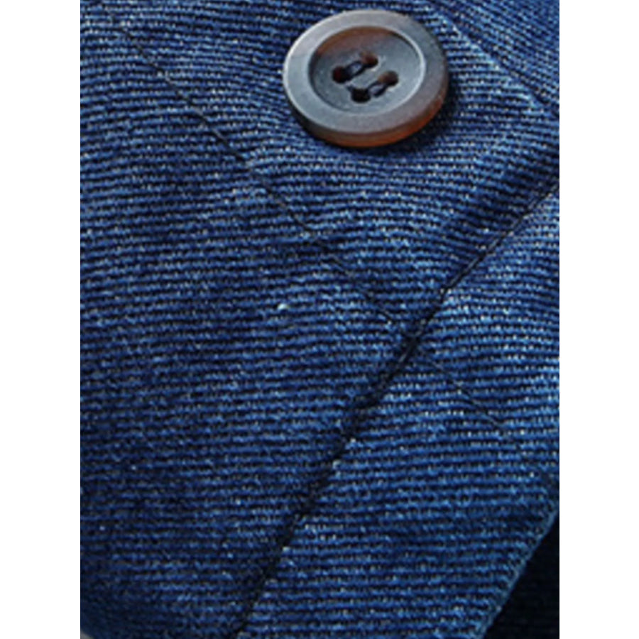 Men’s Plus Size Button Up Long Sleeve Denim Blazer Apparel and Accessories