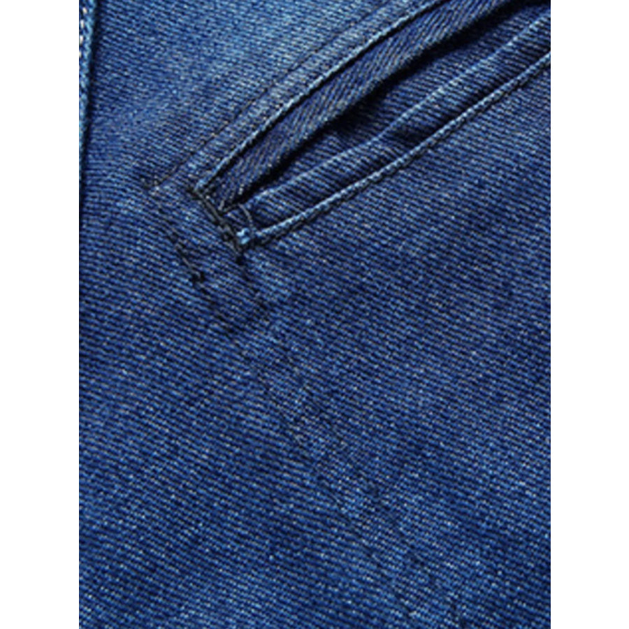 Men’s Plus Size Button Up Long Sleeve Denim Blazer Apparel and Accessories