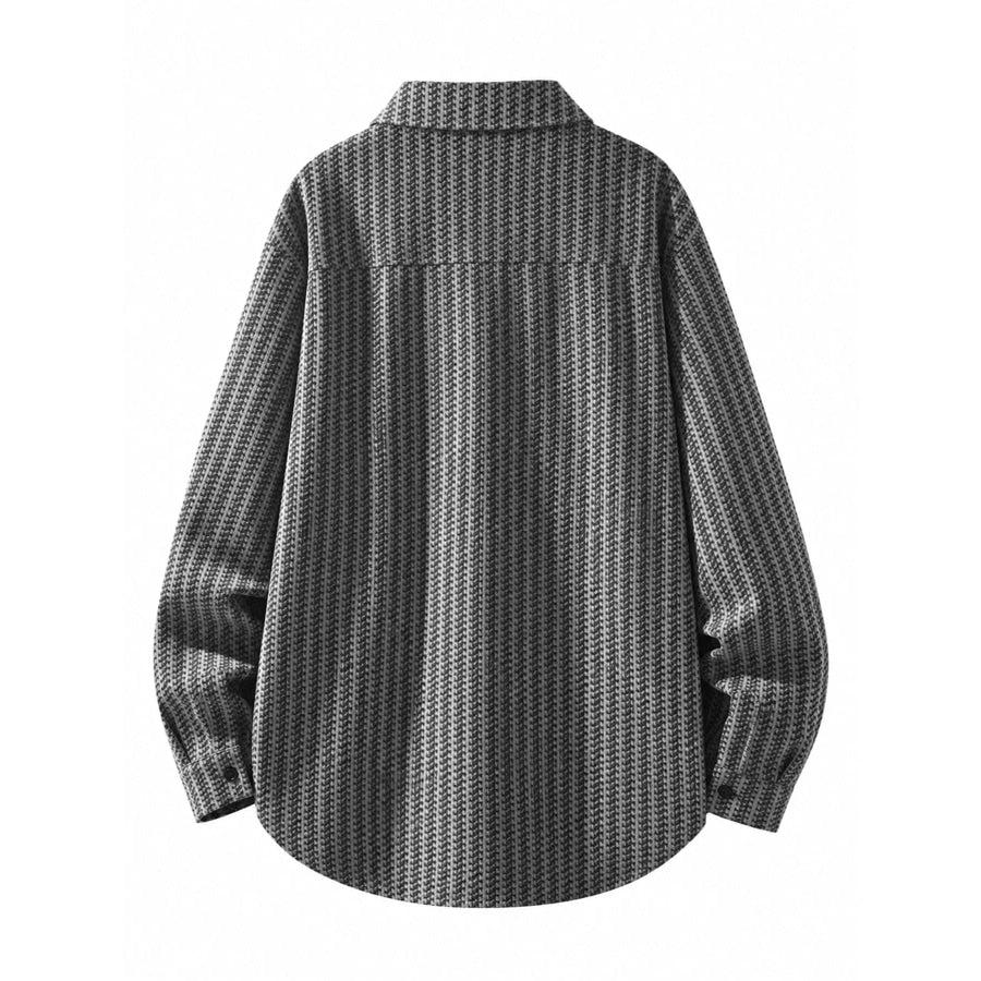 Men’s Plus Size Button Up Long Sleeve Shacket Apparel and Accessories