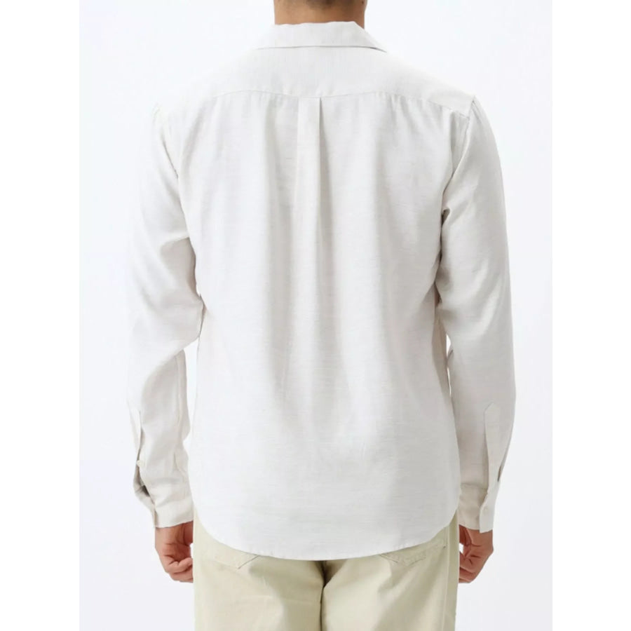 Men’s Plus Size Button Up Long Sleeve Shirt Apparel and Accessories