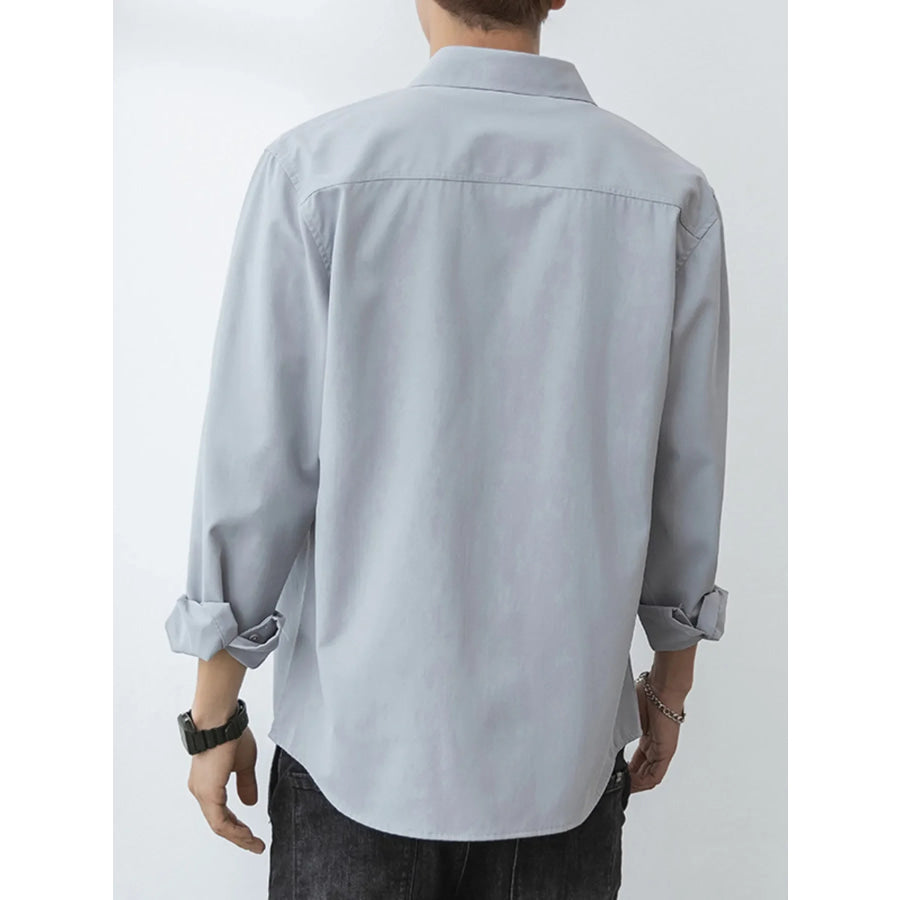 Men’s Plus Size Button Up Long-Sleeve Shirt Apparel and Accessories