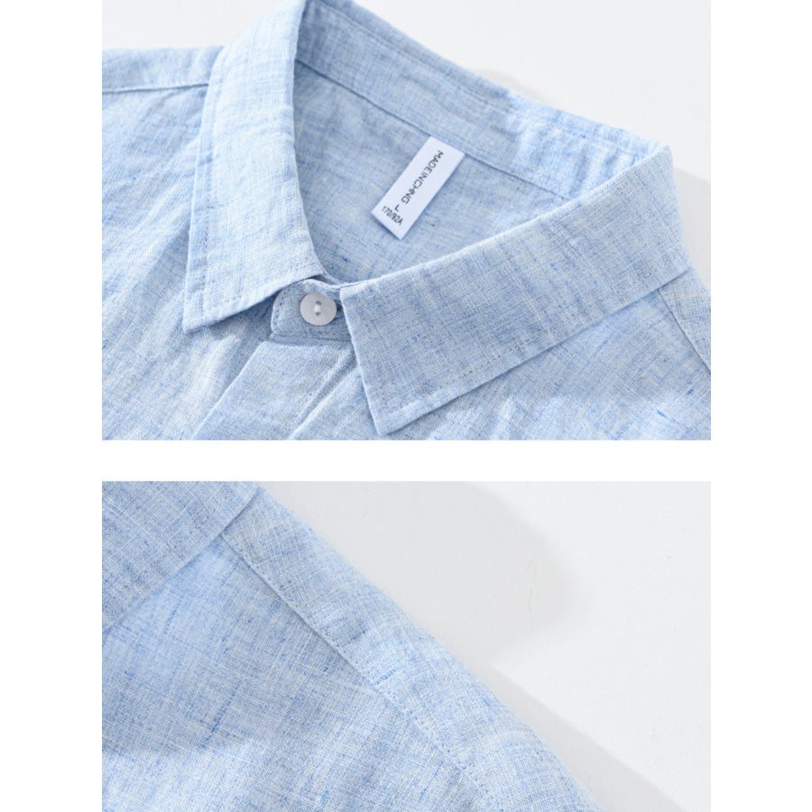 Men’s Plus Size Button Up Long Sleeve Shirt Apparel and Accessories