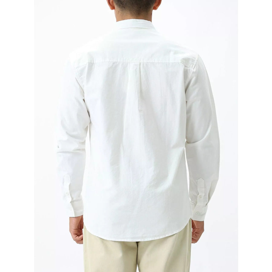 Men’s Plus Size Button Up Long Sleeve Shirt Apparel and Accessories