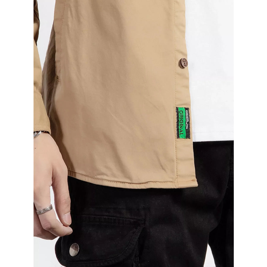 Men’s Plus Size Button Up Long Sleeve Shirt Apparel and Accessories