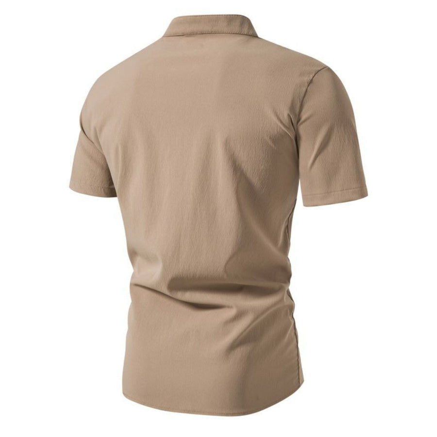 Men’s Plus Size Button Up Short Sleeve Shirt Apparel and Accessories
