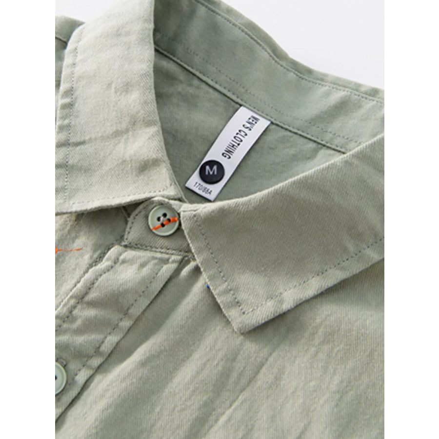 Men’s Plus Size Button Up Short Sleeve Shirt Apparel and Accessories
