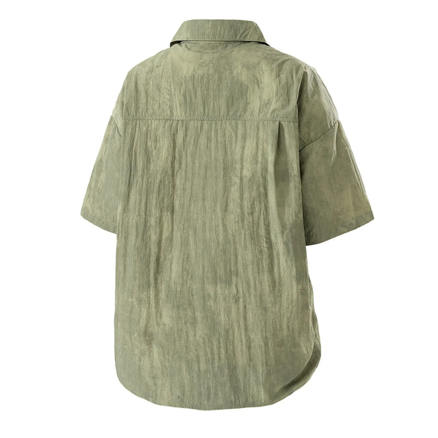 Men’s Plus Size Button Up Short Sleeve Shirt Apparel and Accessories