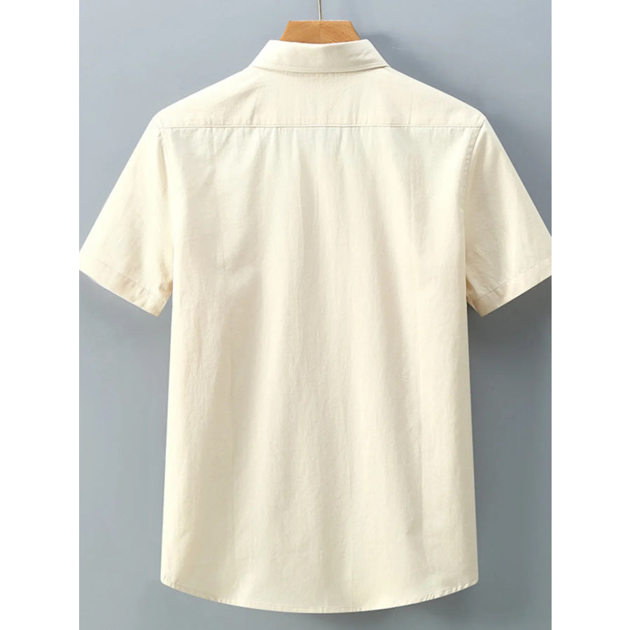 Men’s Plus Size Button Up Short-Sleeve Shirt Apparel and Accessories