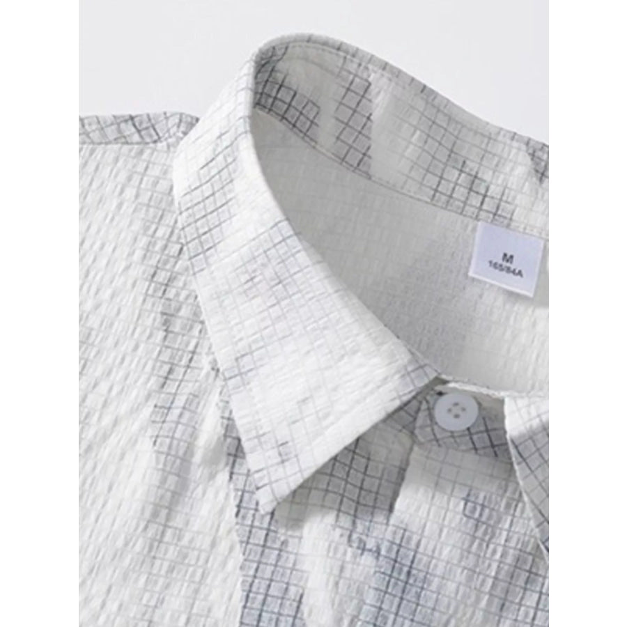 Men’s Plus Size Button Up Short Sleeve Shirt Apparel and Accessories