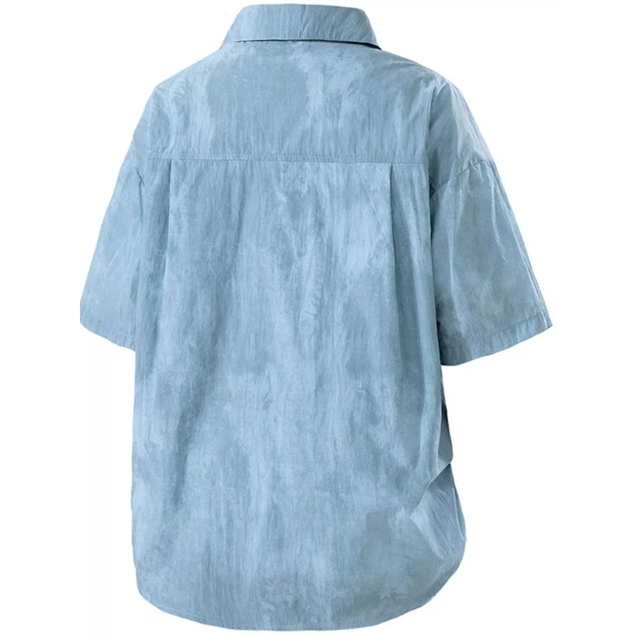 Men’s Plus Size Button Up Short Sleeve Shirt Apparel and Accessories