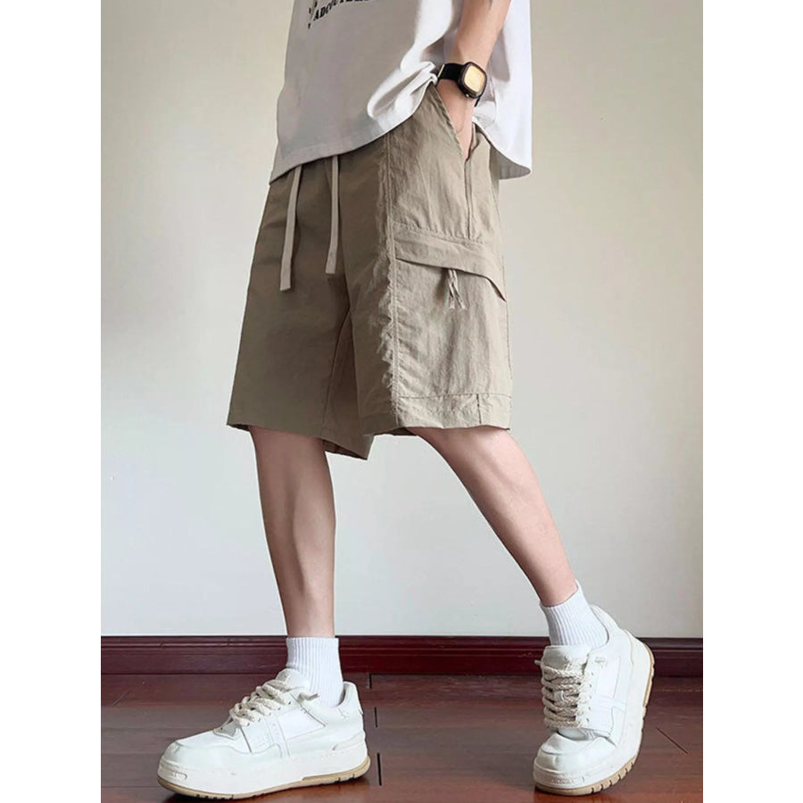 Men’s Plus Size Cargo Shorts with Drawstring Apparel and Accessories