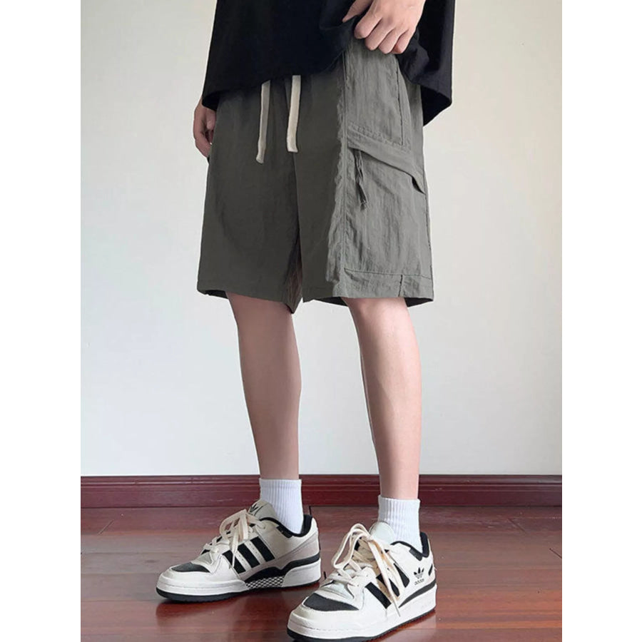Men’s Plus Size Cargo Shorts with Drawstring Apparel and Accessories