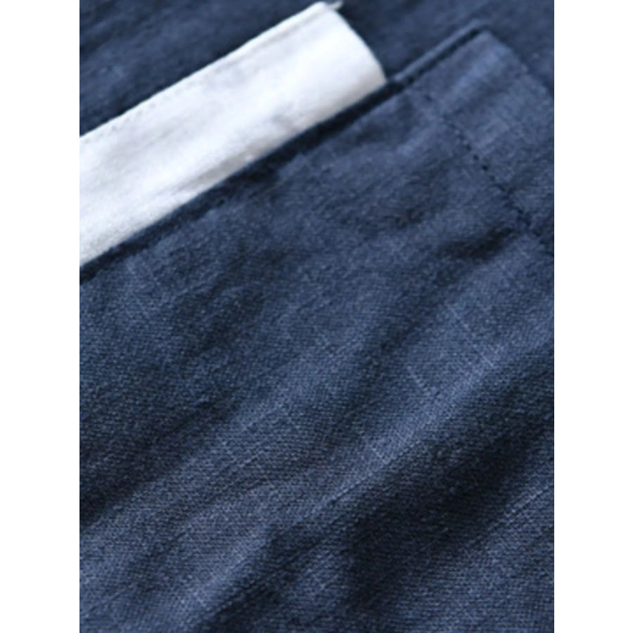 Men’s Plus Size Casual Button Detail Shirt with Pocket Apparel and Accessories