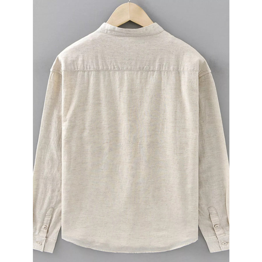 Men’s Plus Size Casual Button Up Long Sleeve Shirt Apparel and Accessories