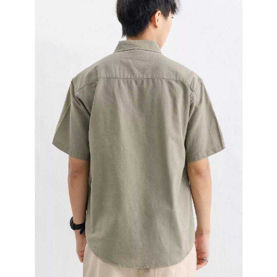 Men’s Plus Size Casual Button Up Shirt Apparel and Accessories