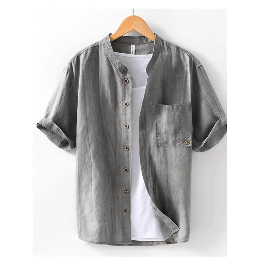 Men’s Plus Size Casual Button Up Short Sleeve Shirt Apparel and Accessories