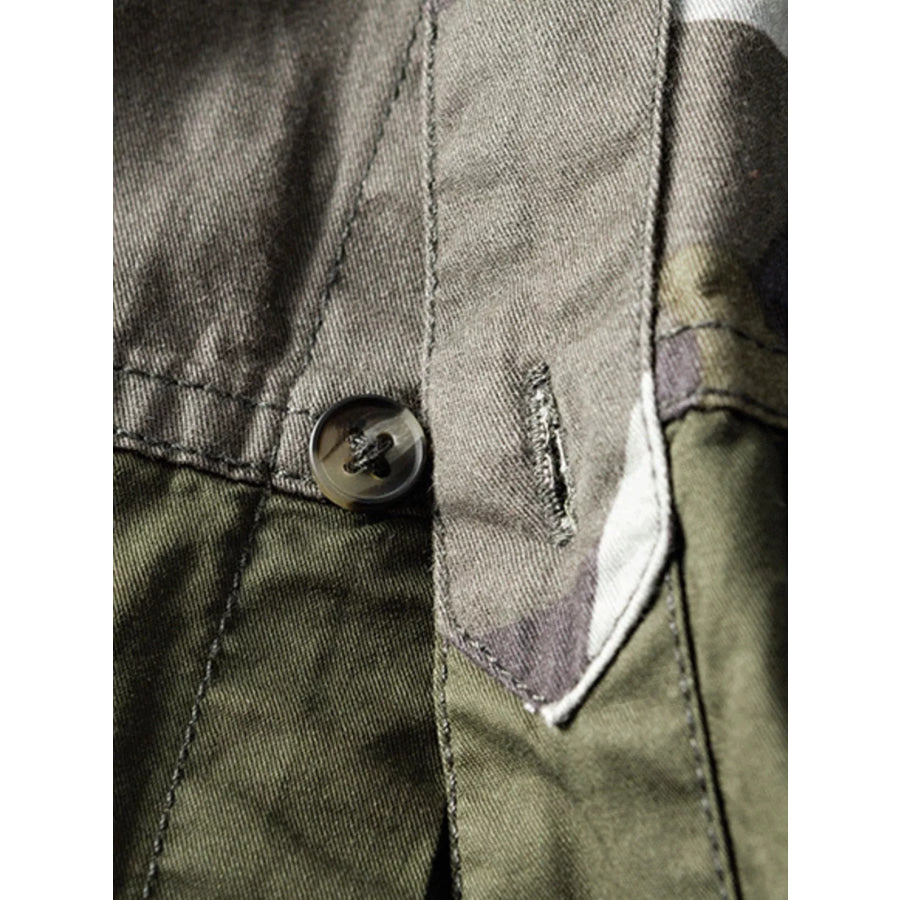 Men’s Plus Size Casual Camouflage Short Sleeve Shirt Apparel and Accessories
