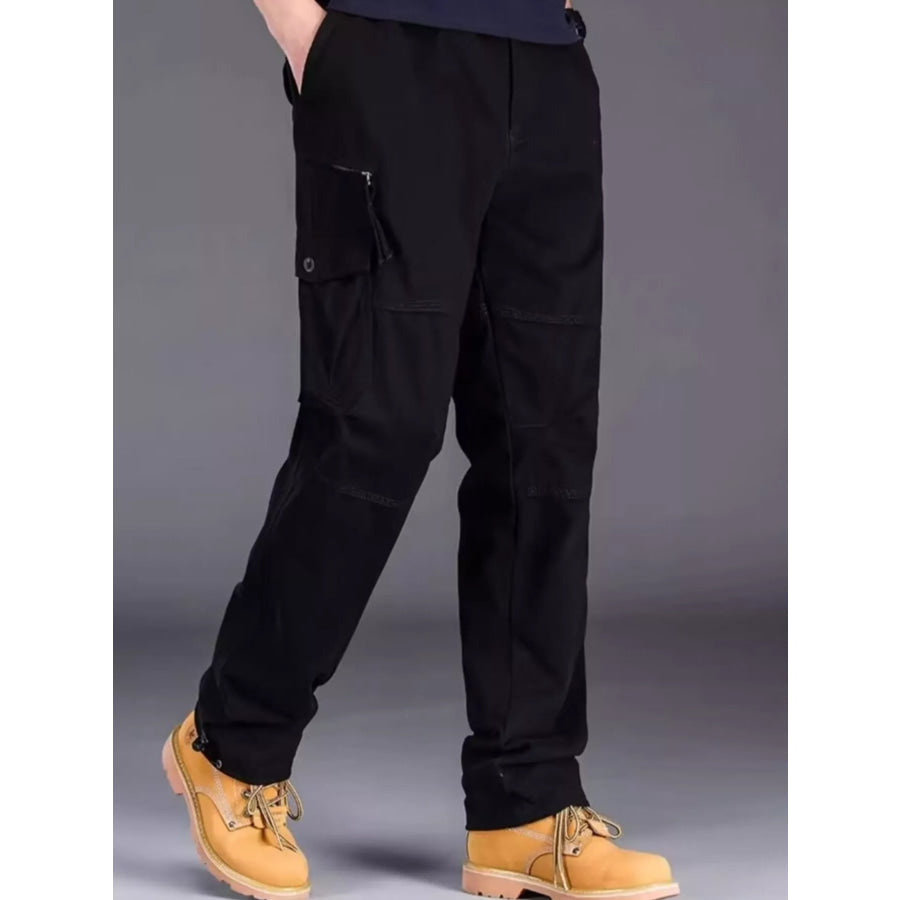 Men’s Plus Size Casual Cargo Pants Khaki / M Apparel and Accessories
