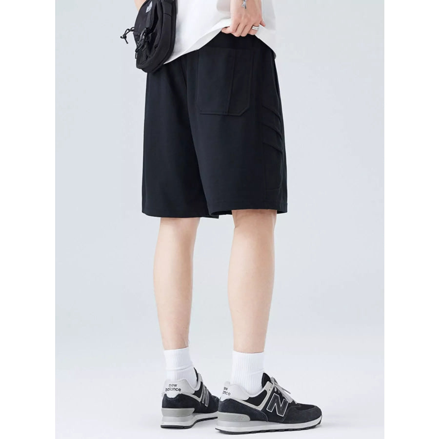 Men’s Plus Size Casual Cargo Shorts with Drawstring Apparel and Accessories