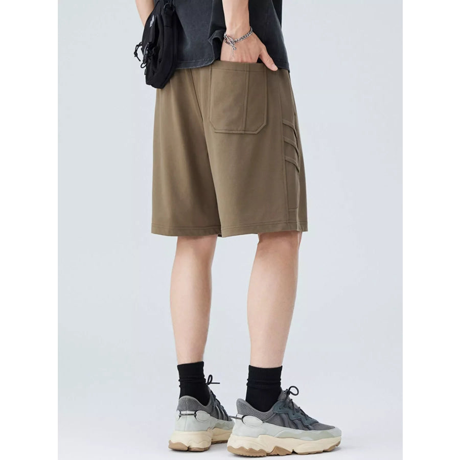 Men’s Plus Size Casual Cargo Shorts with Drawstring Apparel and Accessories