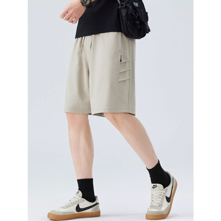 Men’s Plus Size Casual Cargo Shorts with Drawstring Apparel and Accessories