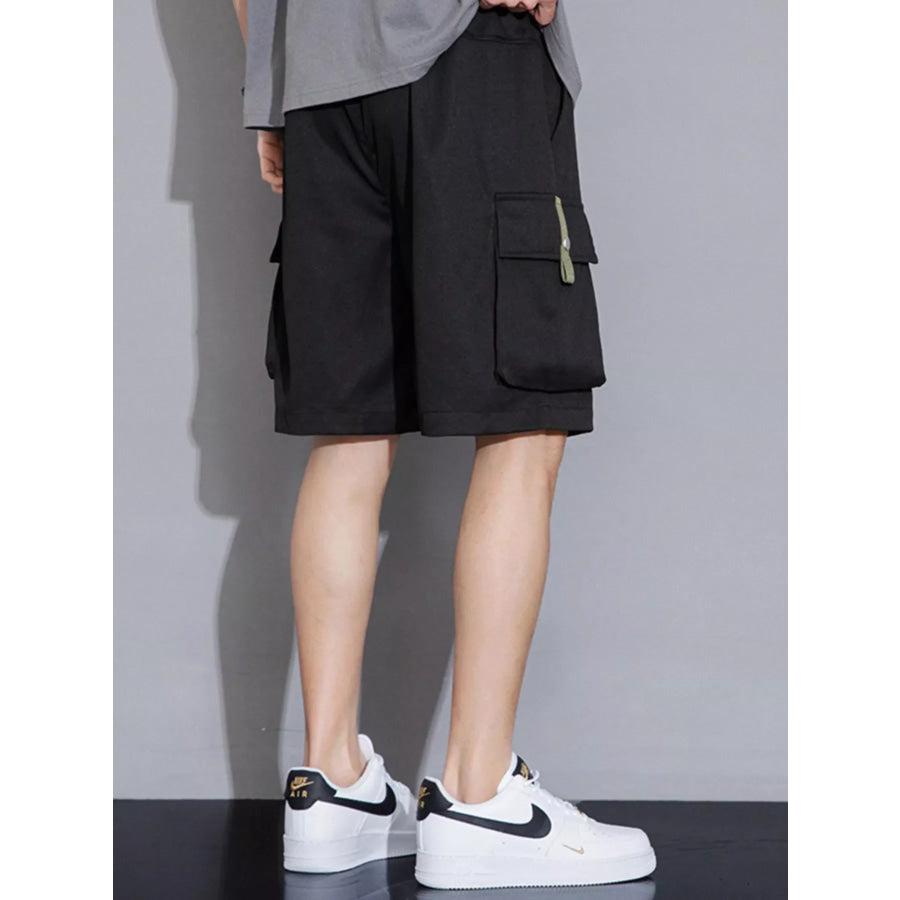 Men’s Plus Size Casual Cargo Shorts with Drawstring Apparel and Accessories