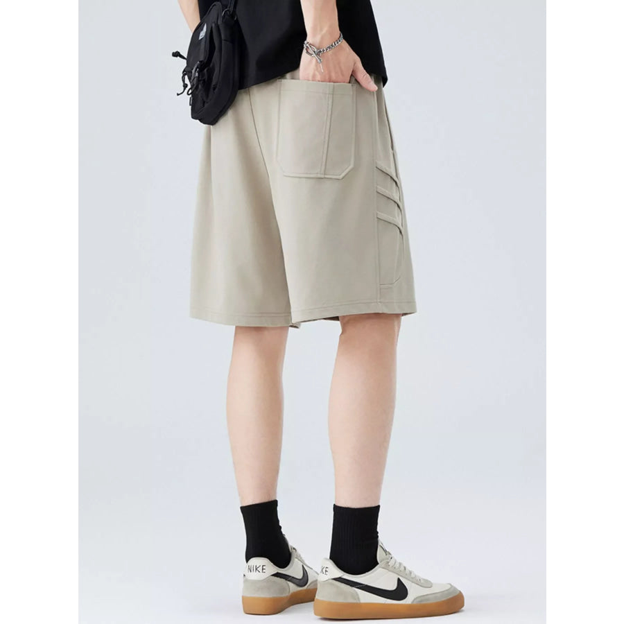 Men’s Plus Size Casual Cargo Shorts with Drawstring Apparel and Accessories