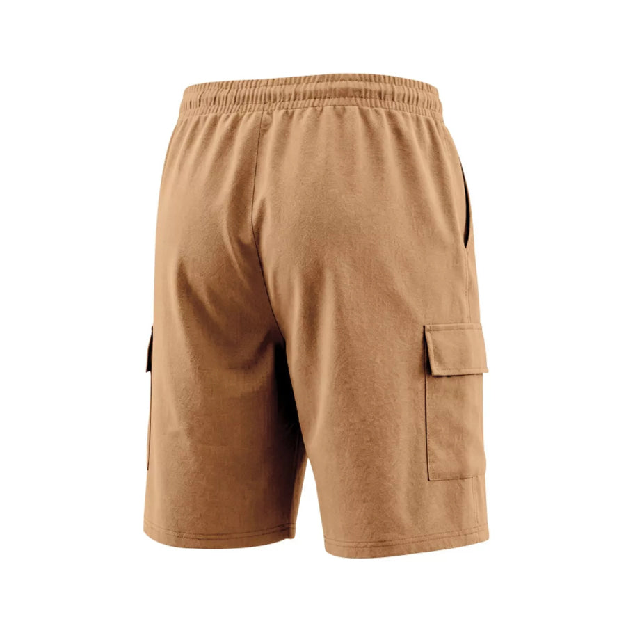Men’s Plus Size Casual Cargo Shorts with Drawstring Waist Apparel and Accessories