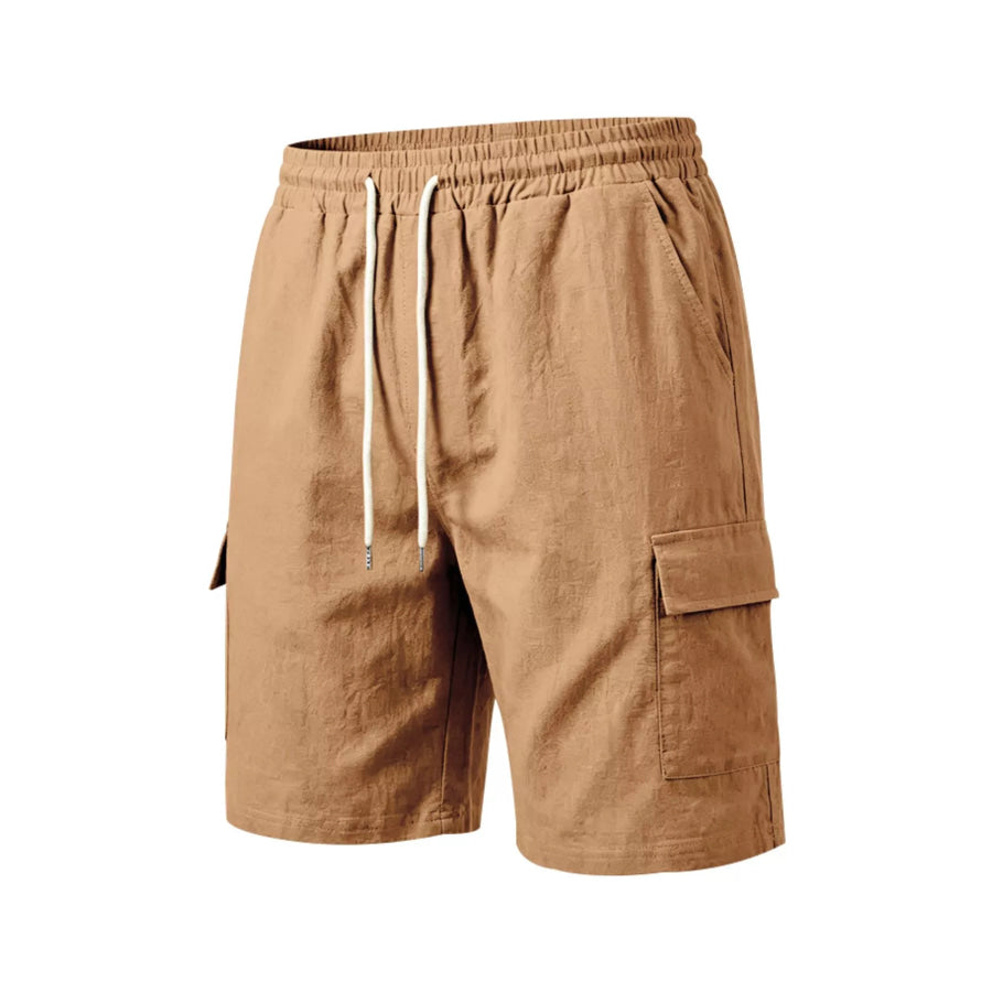 Men’s Plus Size Casual Cargo Shorts with Drawstring Waist Apparel and Accessories