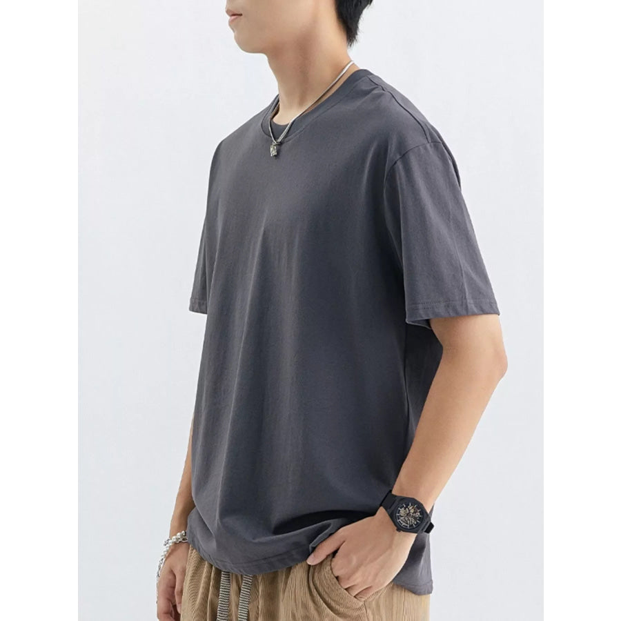 Men’s Plus Size Casual Crew Neck T-Shirt Apparel and Accessories
