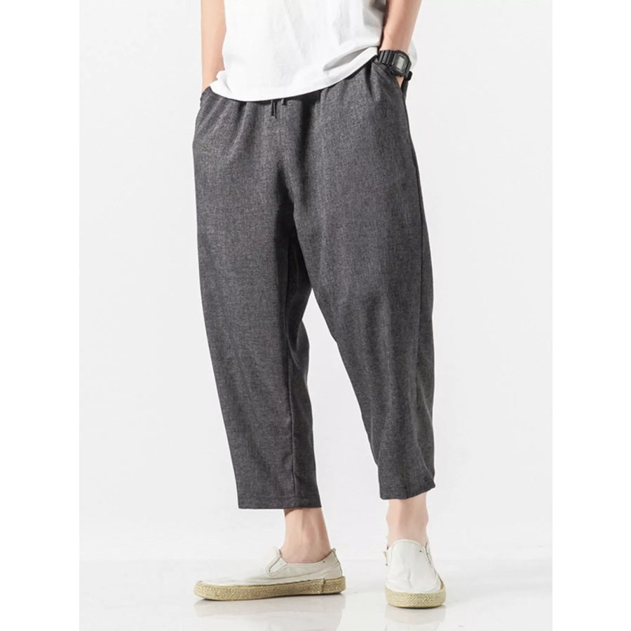 Men’s Plus Size Casual Cropped Pants Apparel and Accessories